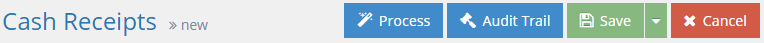 Cash Receipt Header