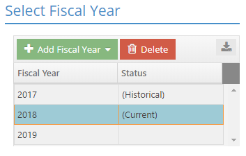 Select Fiscal Year Grid