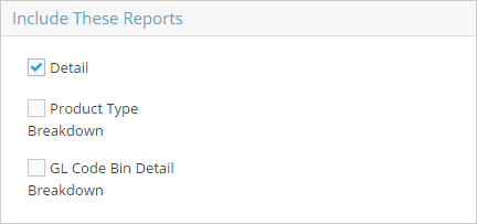 Include These Reports