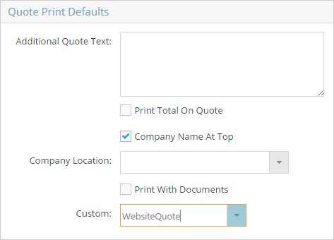 Custom Report Dropdown Menu