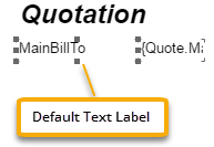 Default Text Label