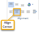 Align Center Button